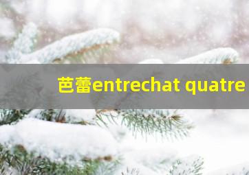 芭蕾entrechat quatre